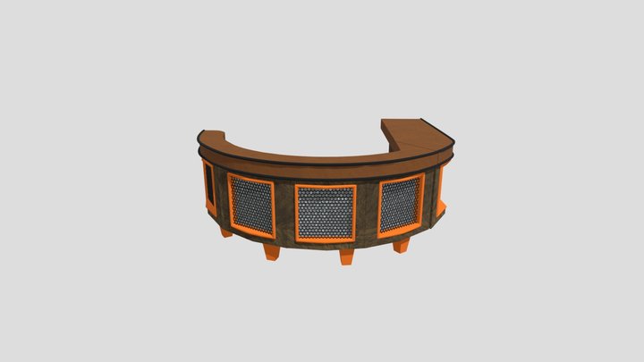 Chuck E. cheese Studio C alpha desk 3D Model