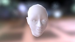 Female Head No Subdivision 3D Model