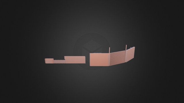 Parede De Blocos Cerâmicos 3D Model