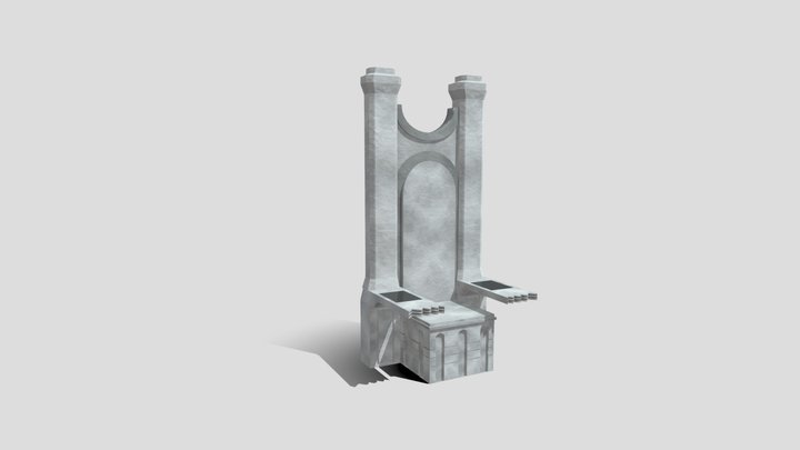 God of War Temple Of Ares Throne 3D Model