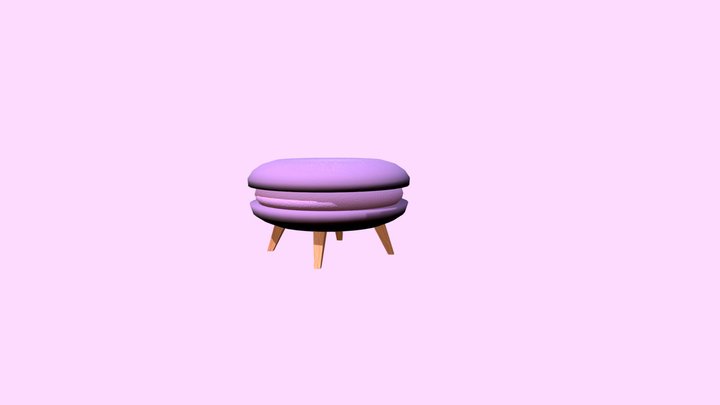 Macaron Ottoman 3D Model