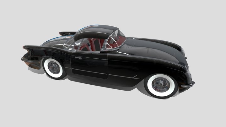 1953 Chevrolet Corvette Roadster 3D Model