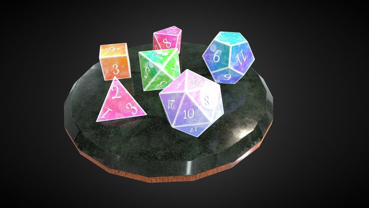 Sailor Moon Dice Set 3D Model