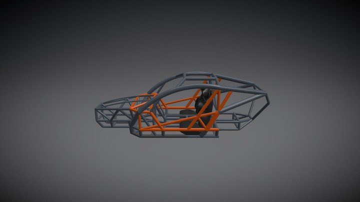 Modern buggy chassis car frame 3D Model