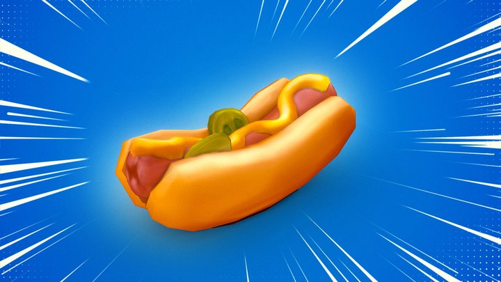 Hot-Dog Stylized 3D Model