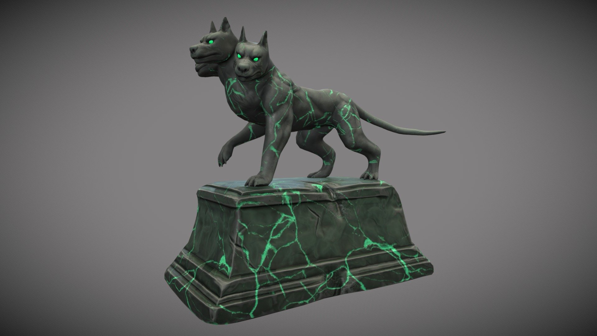 Statue Of Cerberus - 3D Model By Dgeraci [61cd3b2] - Sketchfab