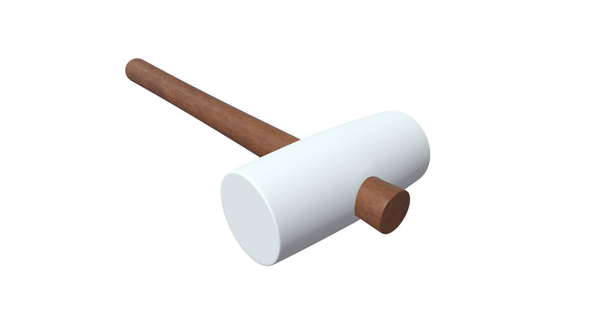 3D model White rubber mallet - This is a 3D model of the White rubber mallet. The 3D model is about icon.