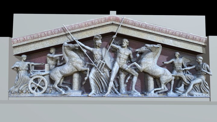 Nashville Parthenon West Pediment: JSW 3D Model