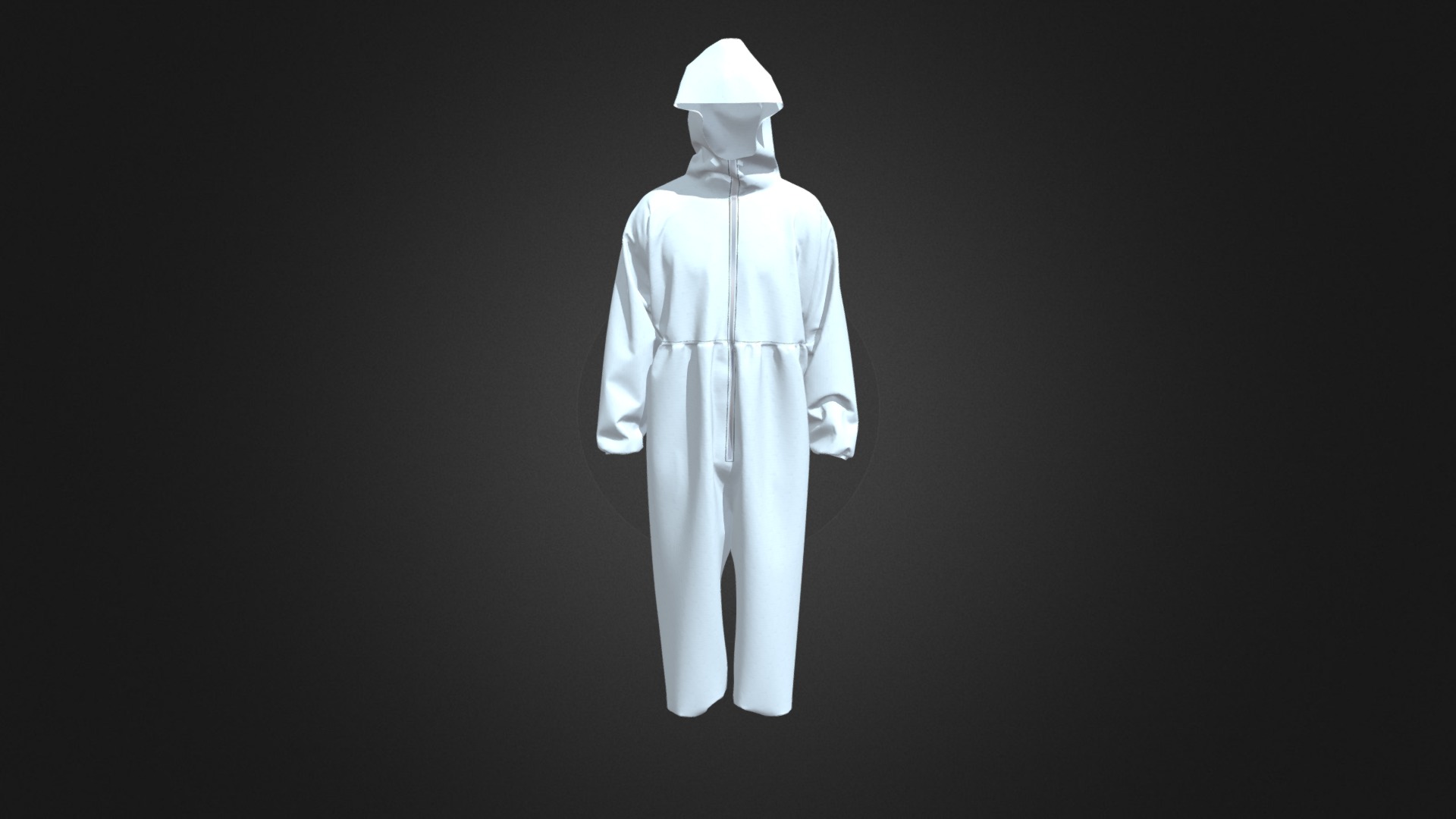 3D model Dustproof Clothing - This is a 3D model of the Dustproof Clothing. The 3D model is about a mannequin wearing a white suit.