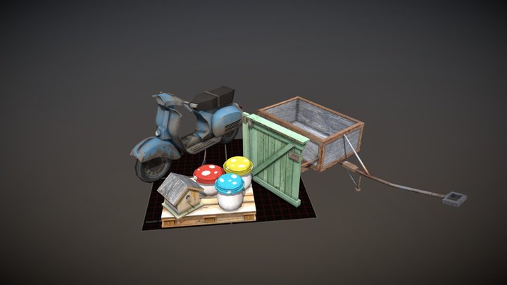 DAE 5 Finished props - Grandma's House 3D Model