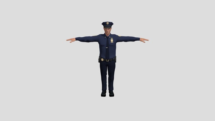 Male police v1 3D Model
