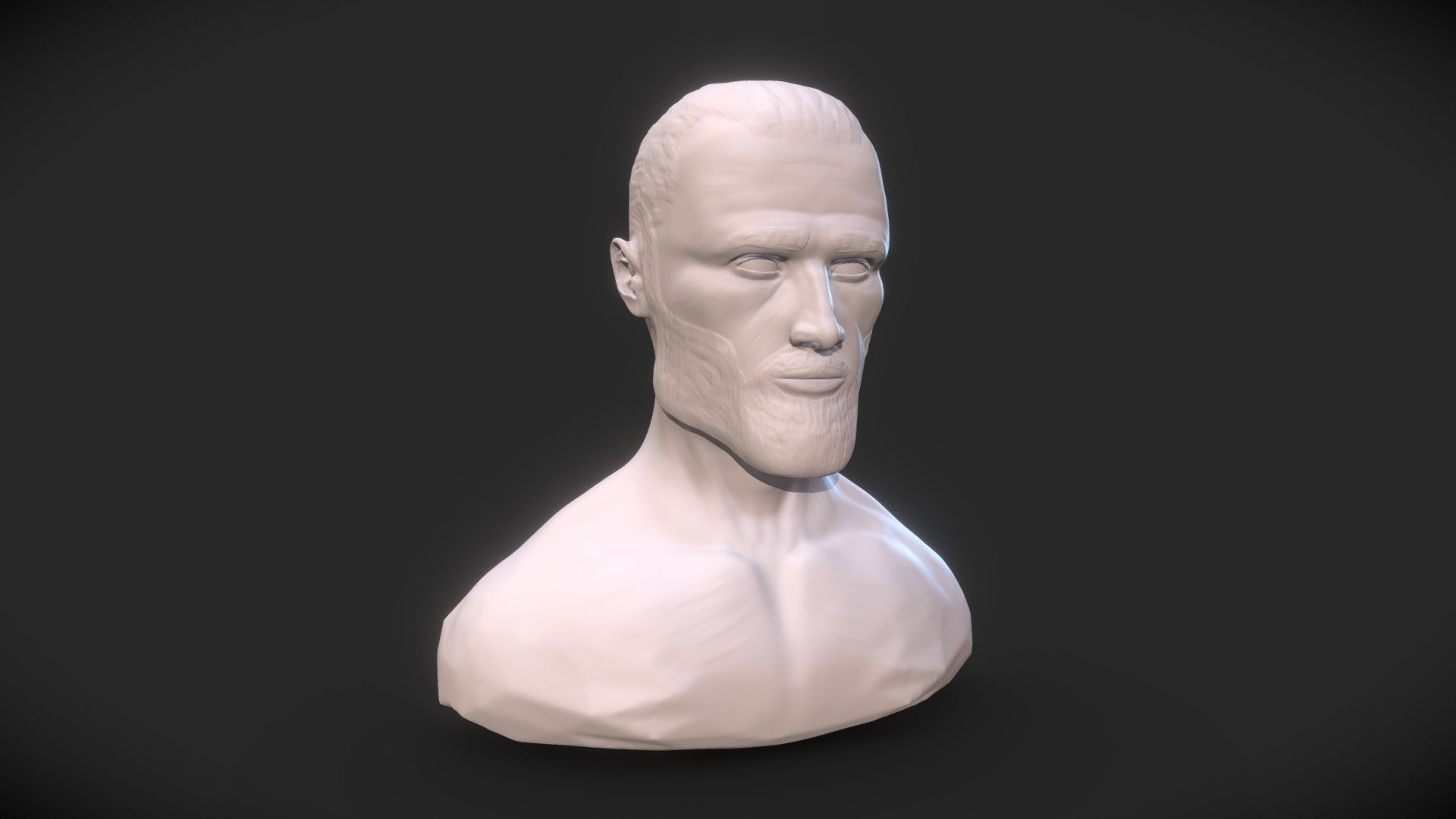 3D model Gigachad Face Model VR / AR / low-poly