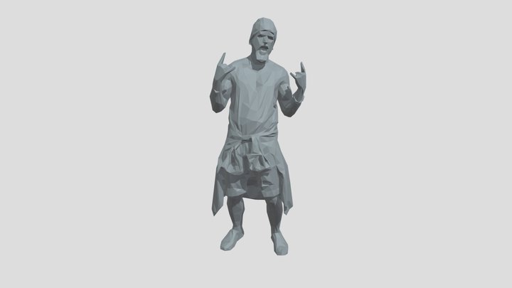 Lowpoly Male Standing – Modelo 3D gratuito STL