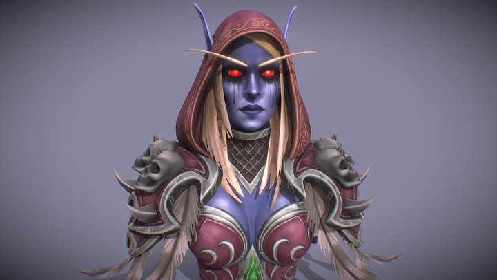 Sylvanas Windrunner Bust 3D Model