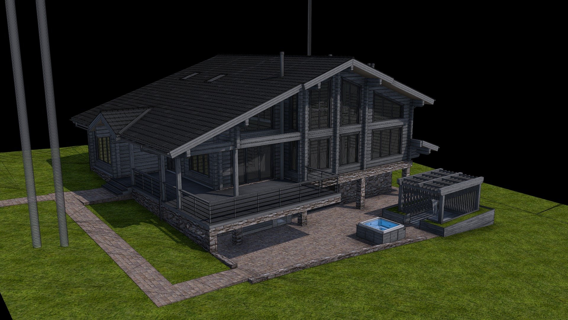 Пергола 2 - 3D model by labarch [61d3376] - Sketchfab