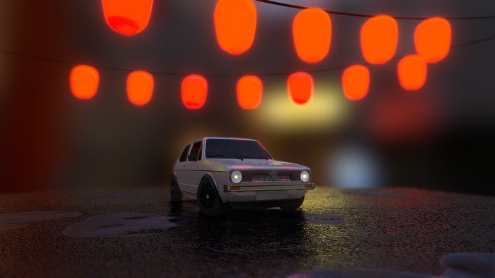 VW Golf GTI 3D Model