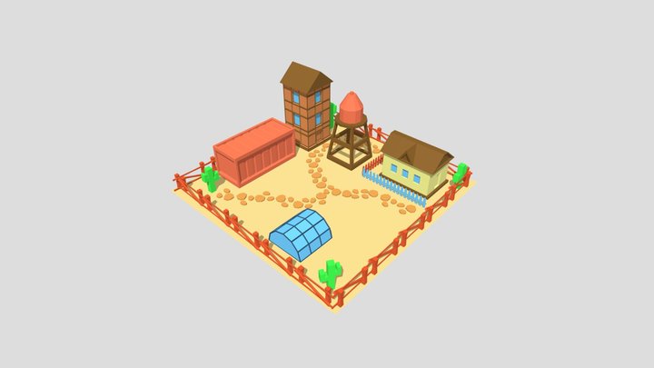 Texas City / Техас-Сити (Low poly)