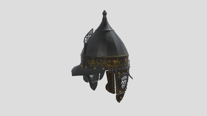 Ottoman Warrior Helmet - Game Ready 3D Model 3D Model