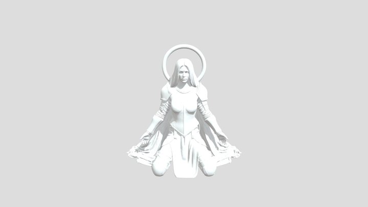 crée une vierge Marie fallout 4 à genoux 3D Model
