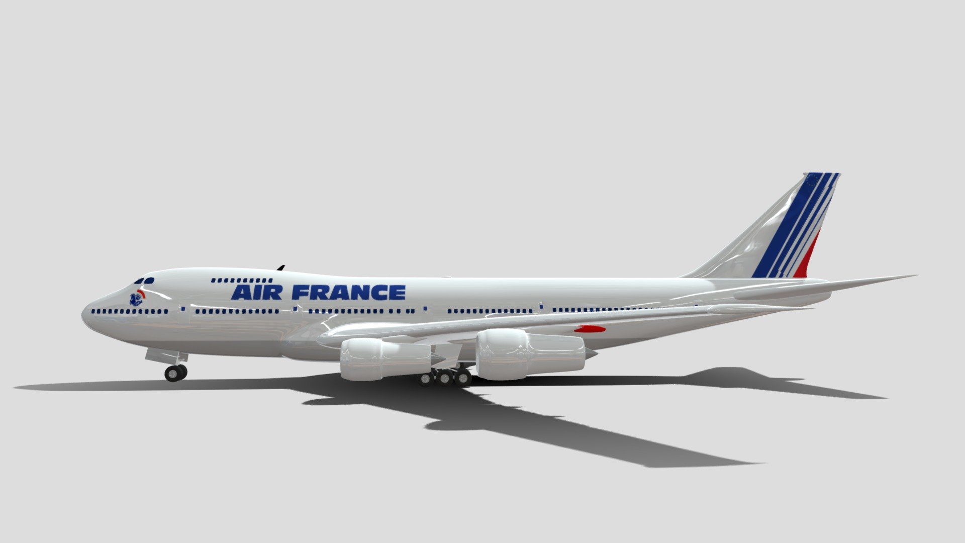 Boeing Air France - Buy Royalty Free 3D model by   (@) [61d80ed]