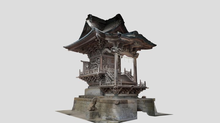 上妙典八幡神社　本殿（Kami-Myoden Hachiman Shrine） 3D Model