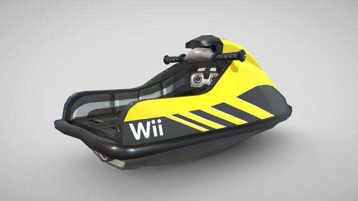 Jetski (Black/Yellow) HD - Wii Sports Resort 3D Model