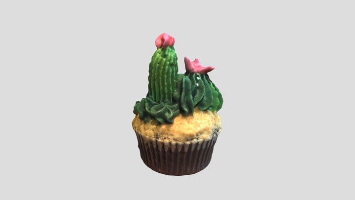 Cactus Topped Cup Cake