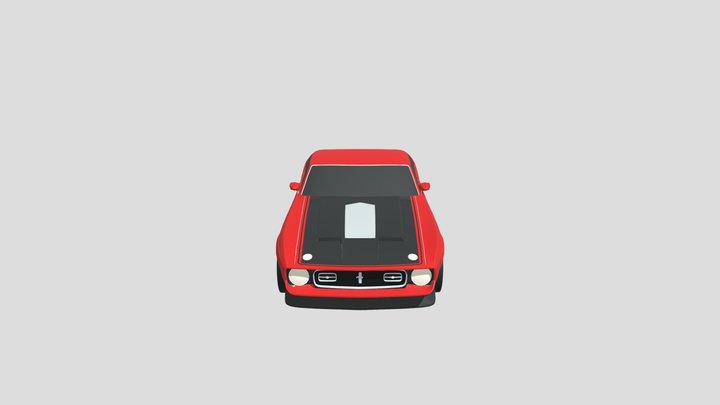 Ford Mustang Mach1 1970 lowpoly for 3D-printing