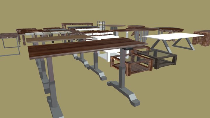 Tables, Desks, Coffee Tables, etc 3D Model