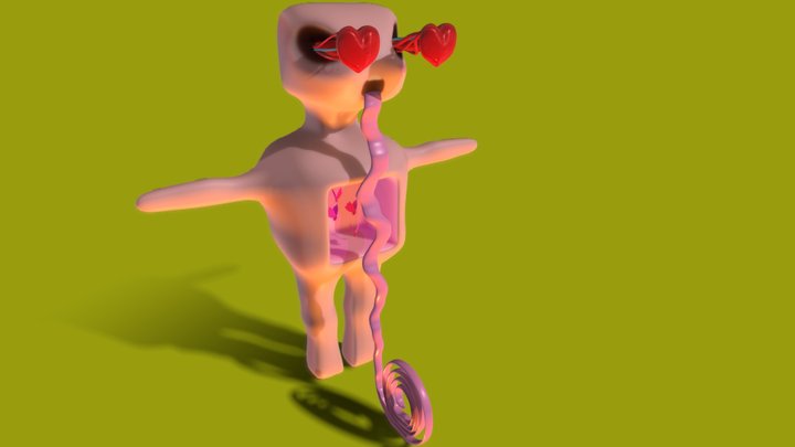 Stomach butterflies 3D Model
