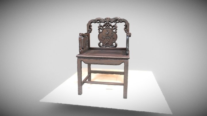 Htech Photoscan | Peranakan Chair (Raw Scan) 3D Model