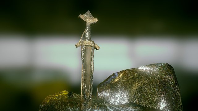 Sword Damaged 3D Model