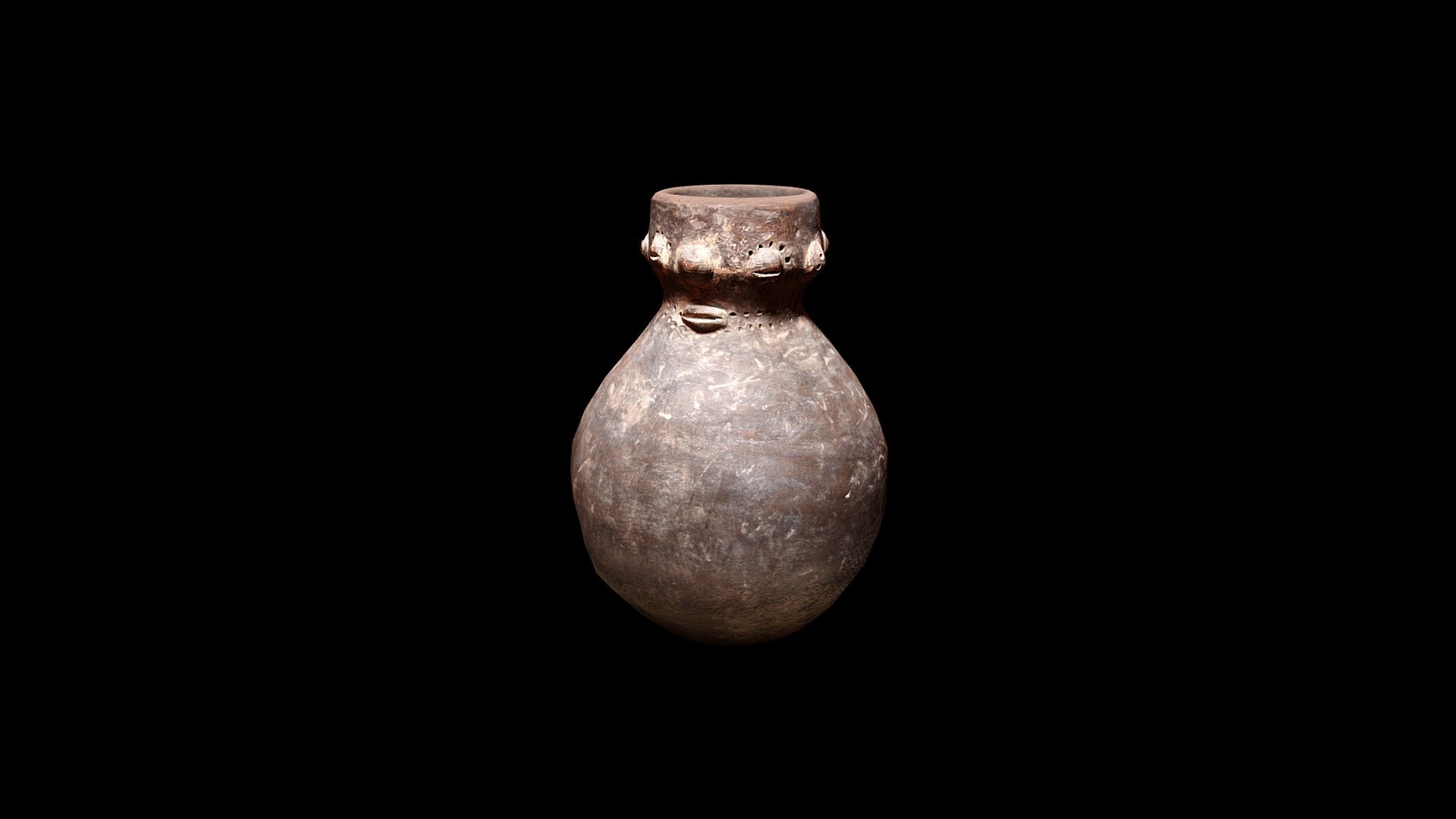 Botella con representación escultórica de rostro
