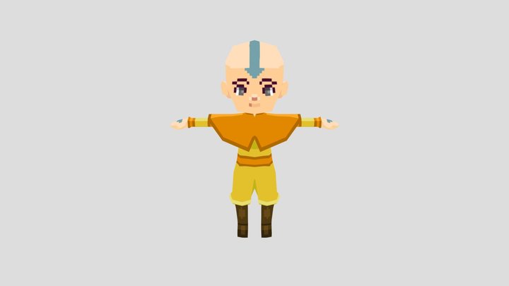 Avatar Aang Fanart 3D Model