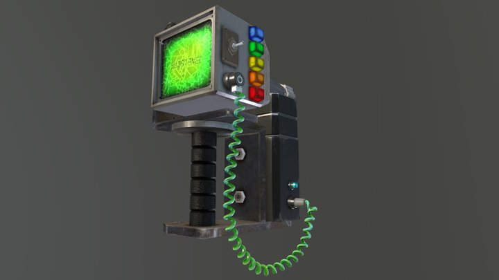 2000's Ovilus EMF Oscilloscope XLS Cam 3D Model