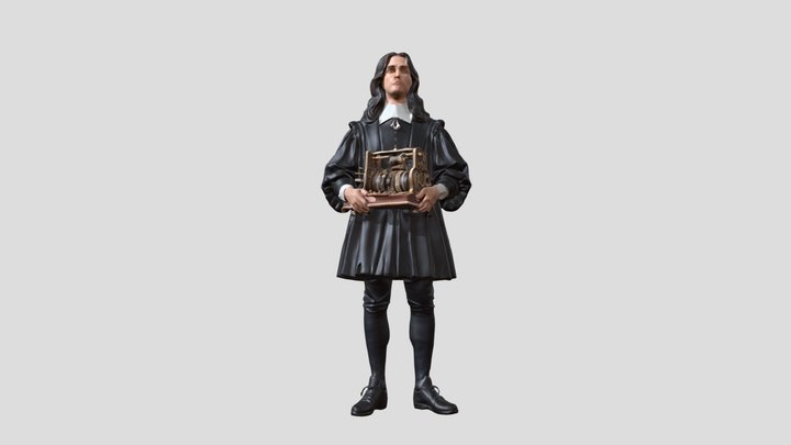 Blaise Pascal "Esprit Géométrique et de Finesse" 3D Model