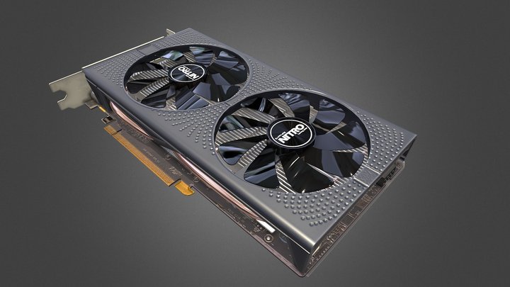 Rx 480 GPU 3D Model