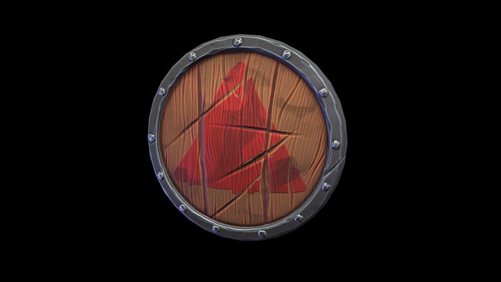 Stylized Shield 3D Model