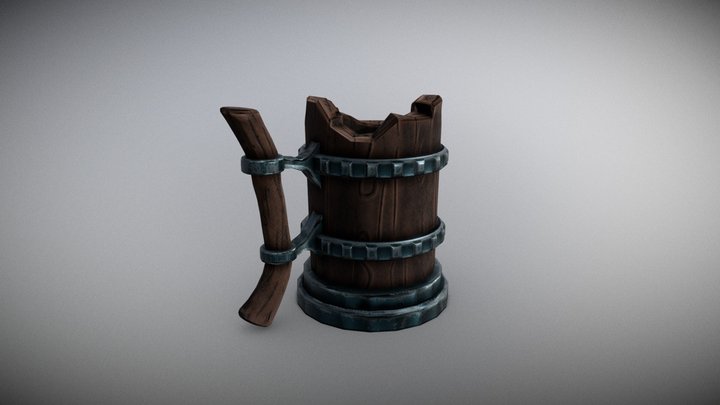 Stylized Mug / Tankard Color #1 3D Model