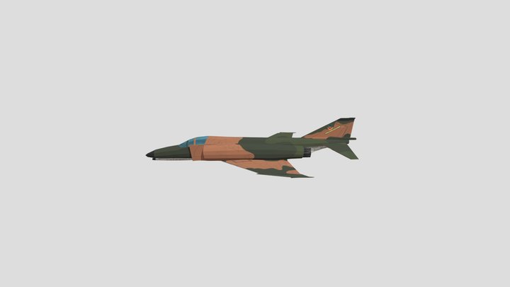 F4 Phantom 2 Low Poly 3D Model