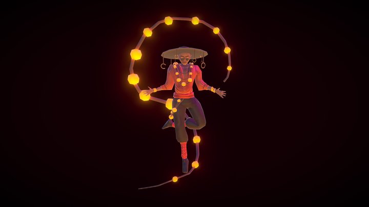 Mage Character 3D Model