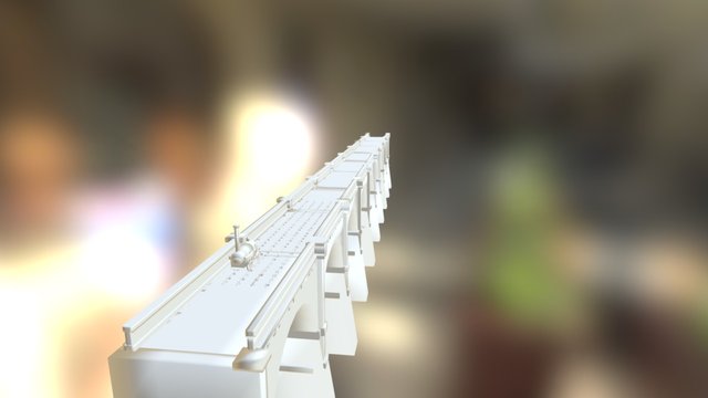 Sankey viaduct with Northumbrian engine 3D Model