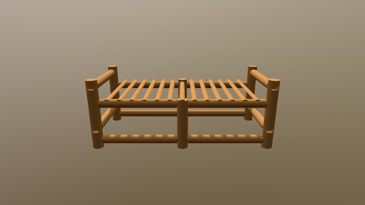 Bamboo Sofa 3D Model