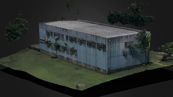 Old_lab_building_mossy_forest 3D Model