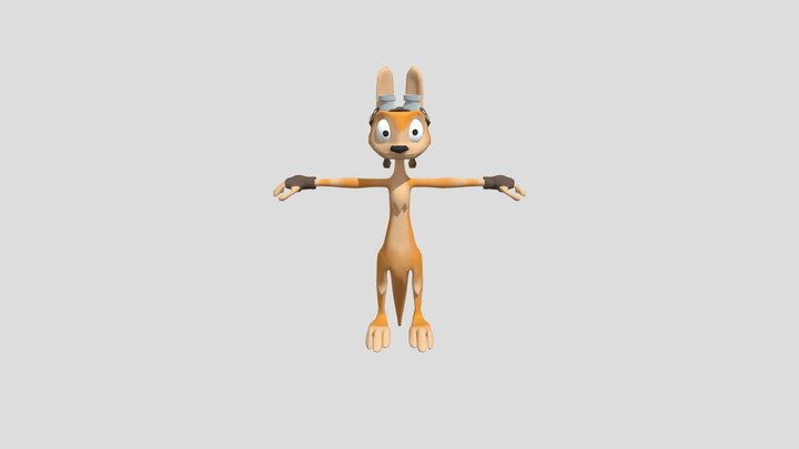 Daxter con color y UVs 3D Model