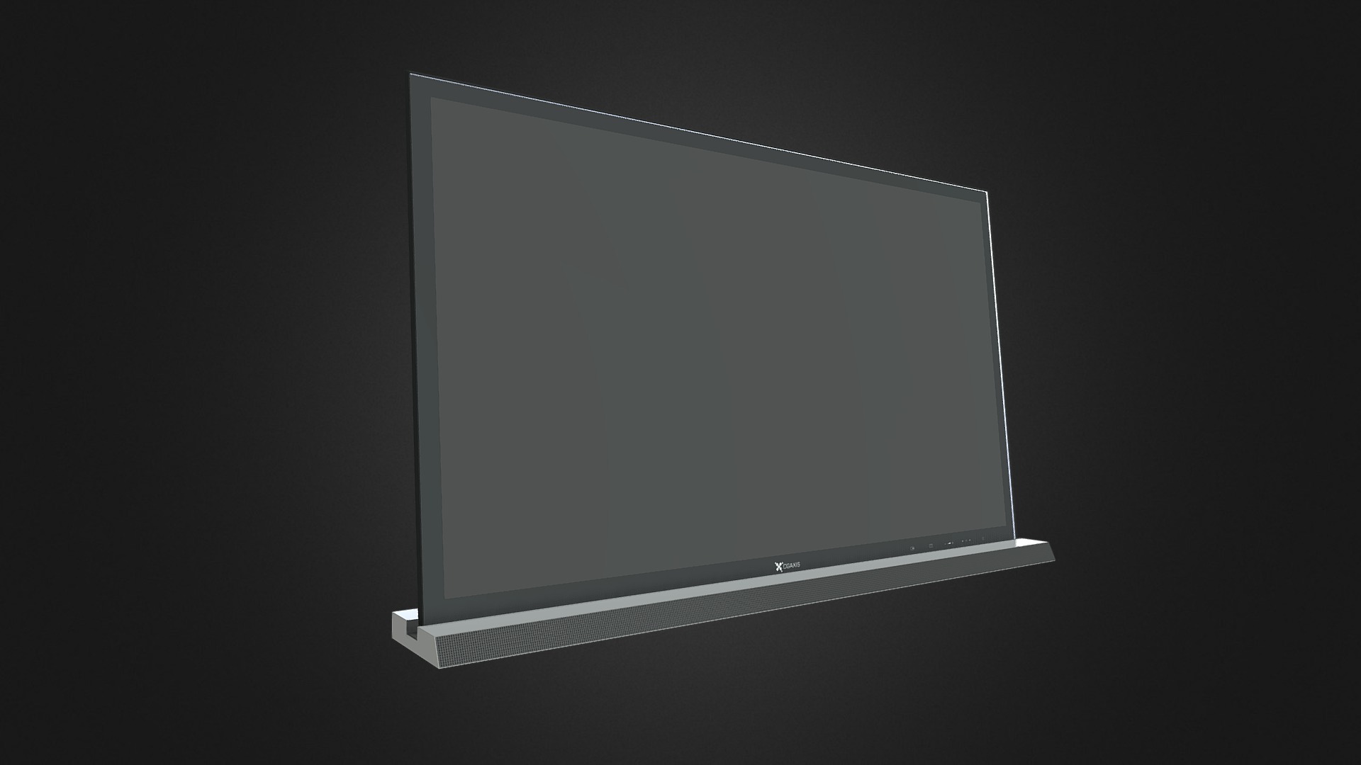 3D model CGAxis TV - This is a 3D model of the CGAxis TV. The 3D model is about a laptop computer on a black background.