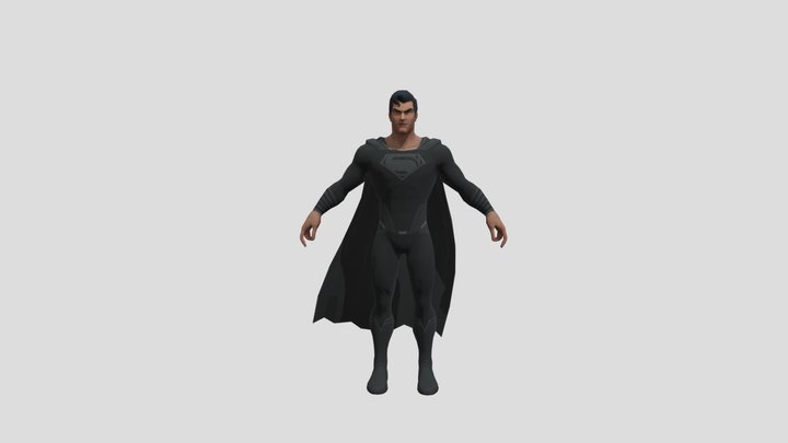Superman (Textured) (Rigged) 3D Model