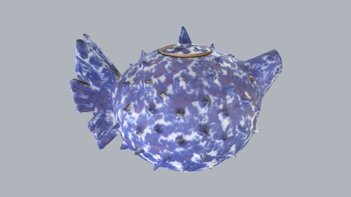 Tetera Pez Globo 3D Model