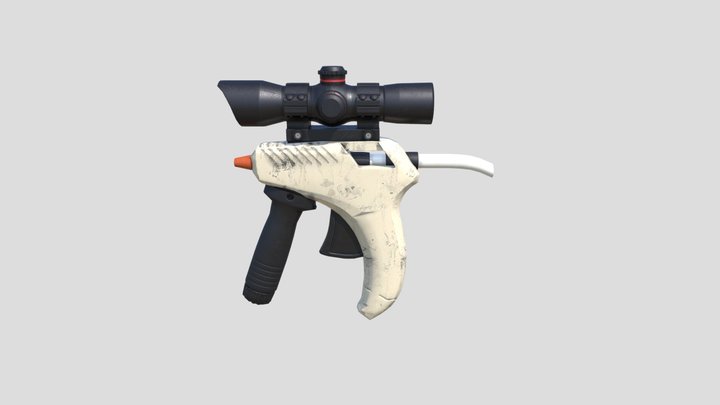 Tactical Glue Gun Lowres 3D Model