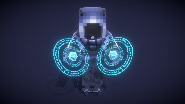 Necromancer NPC Minecraft 3D Model